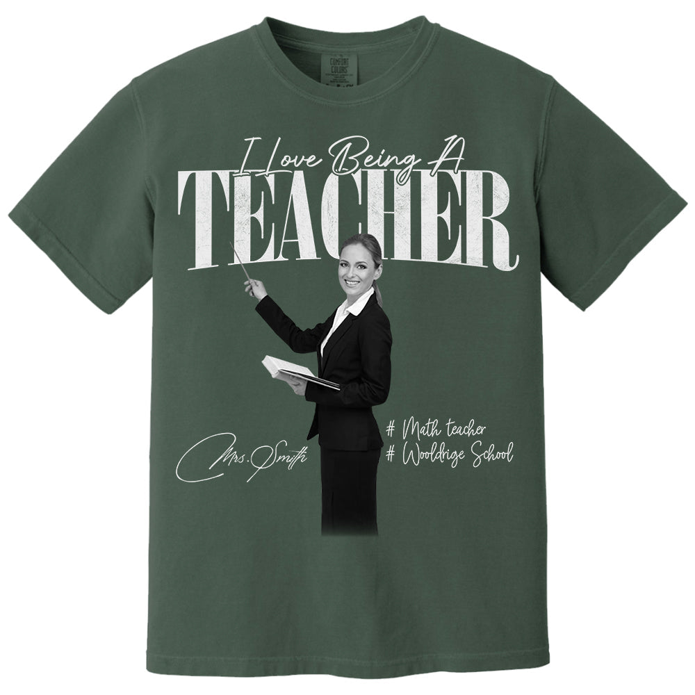 I Love Being A Teacher -  Washed Tee Retro Bootleg Shirt For Teachers NA04