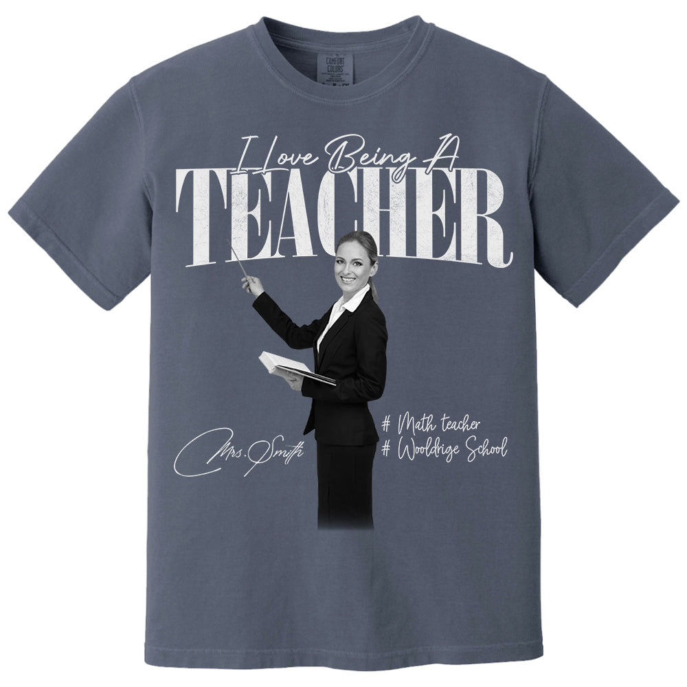 I Love Being A Teacher -  Washed Tee Retro Bootleg Shirt For Teachers NA04