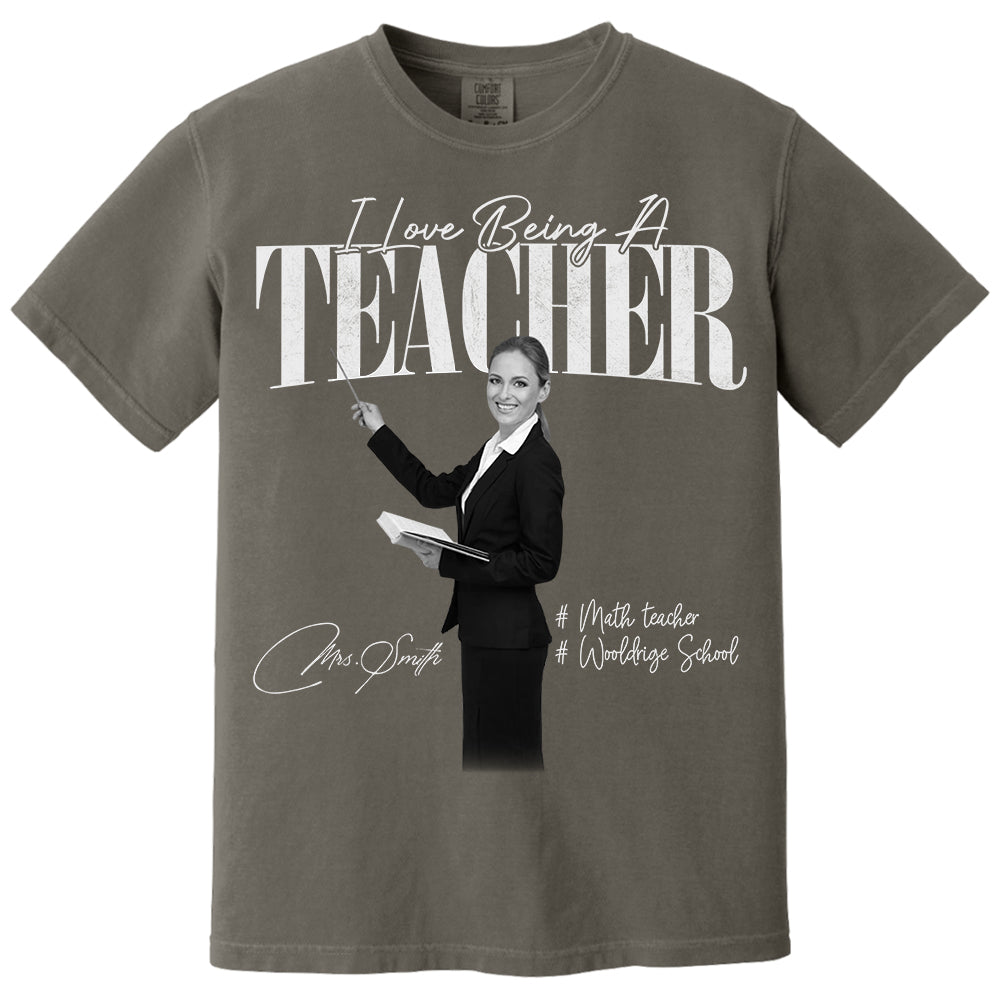 I Love Being A Teacher -  Washed Tee Retro Bootleg Shirt For Teachers NA04