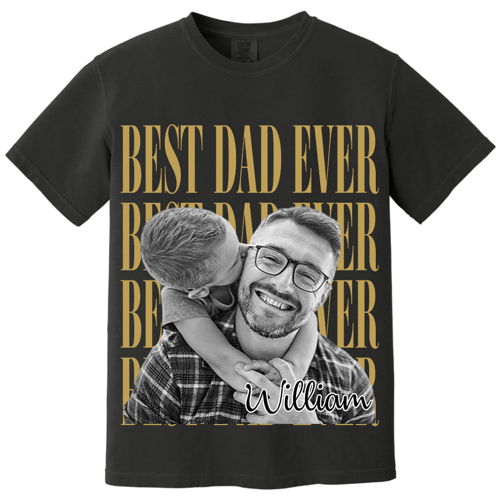 Best Dad Ever Vintage Photo Personalized Shirt For Dad, Grandpa VH01