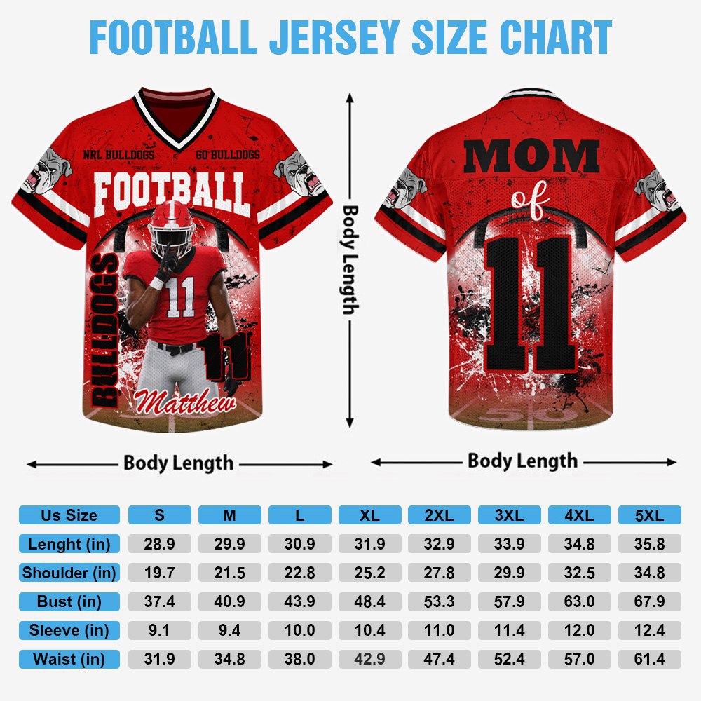 Custom Football Mom Jersey with Photo & Player Number – Personalized Game Day Shirt