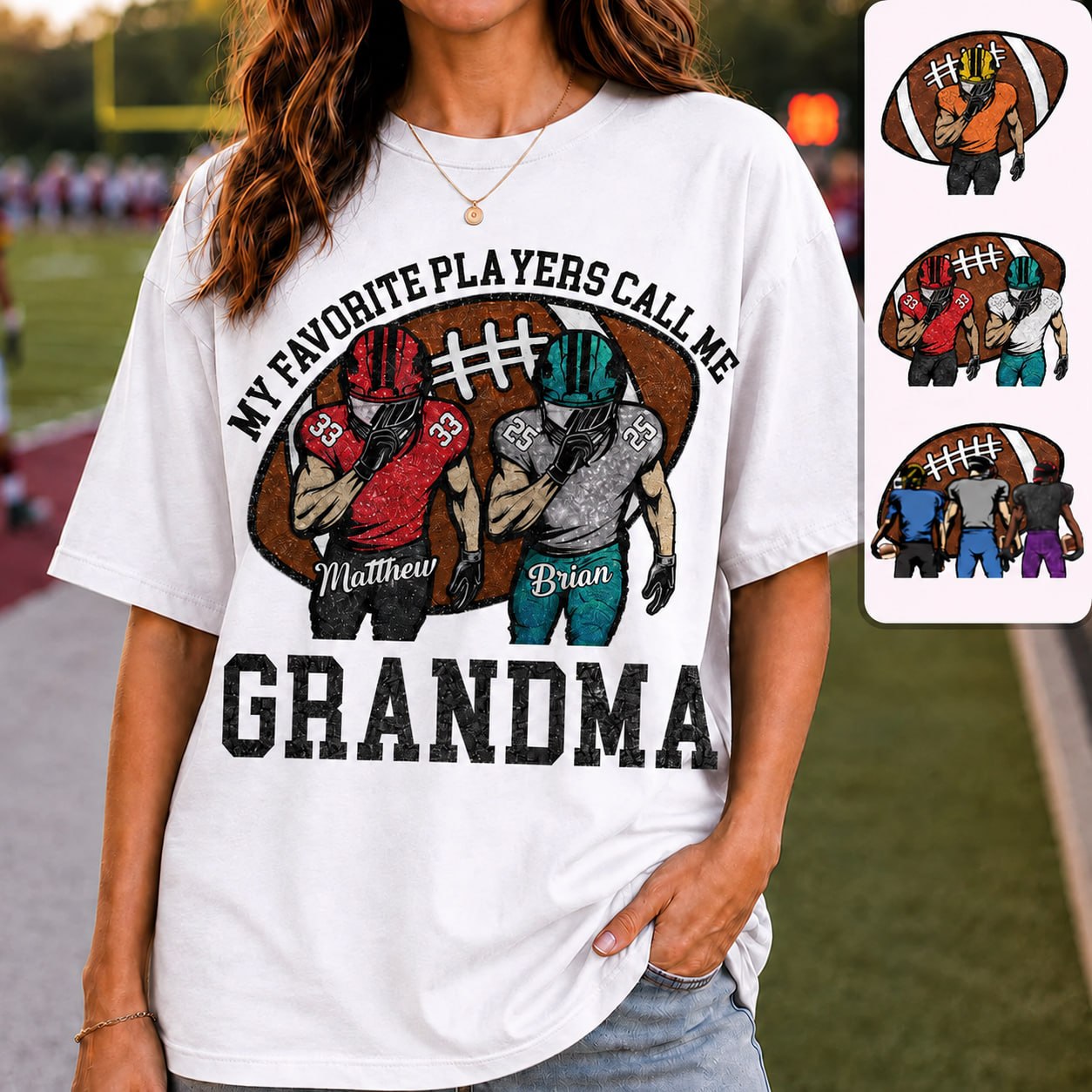 My Favorite Player Call Me Mom Grandma Personalized Football Mom Grandma Shirt Gift For Sport Family T1807
