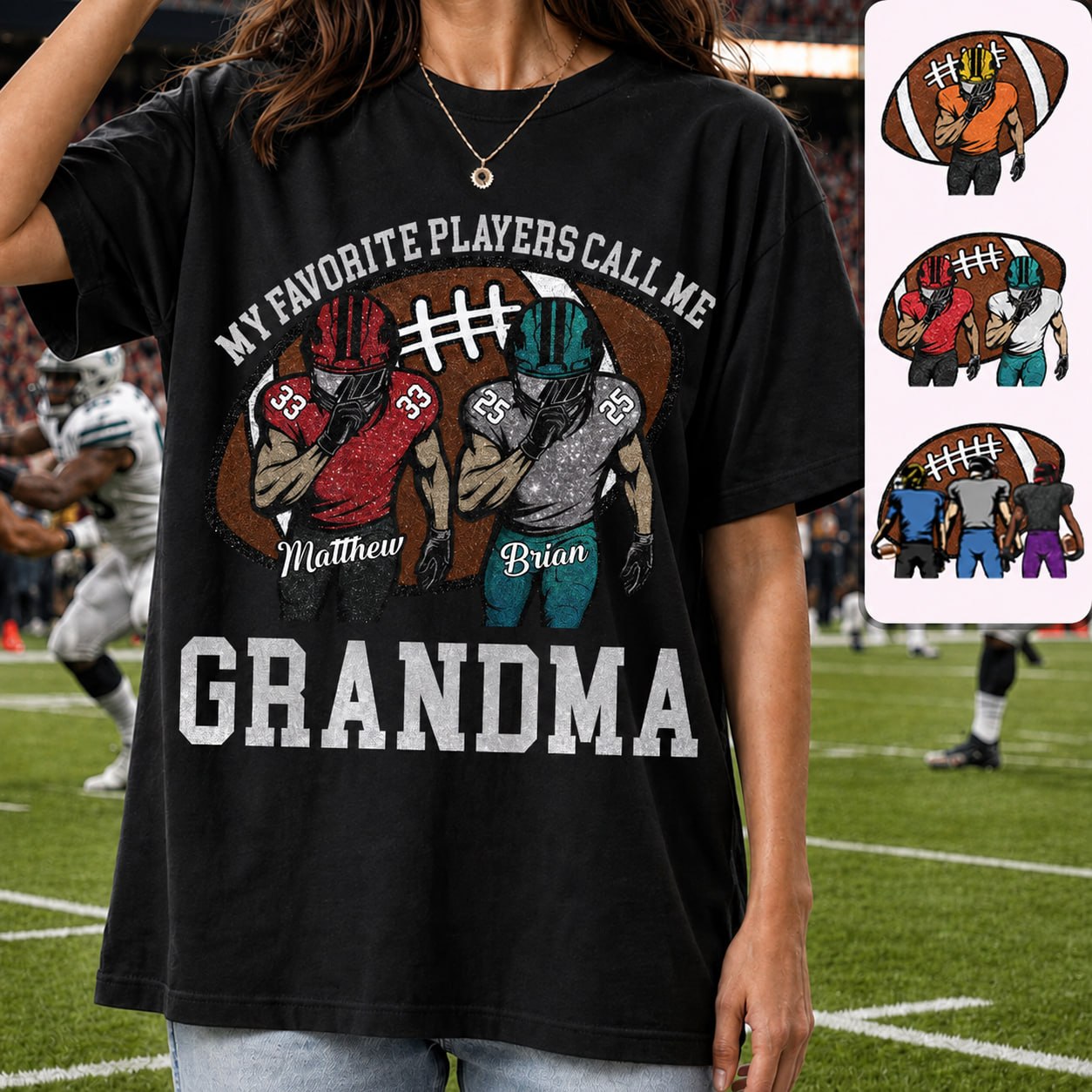 My Favorite Player Call Me Mom Grandma Personalized Football Mom Grandma Shirt Gift For Sport Family T1807