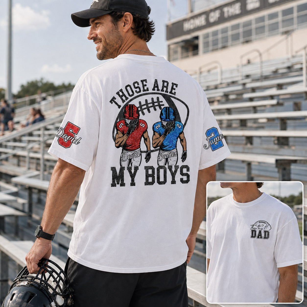 I Will Always Be Your Biggest Fan, Personalized Football Shirt,  Football Kids Game Day Tee Na02