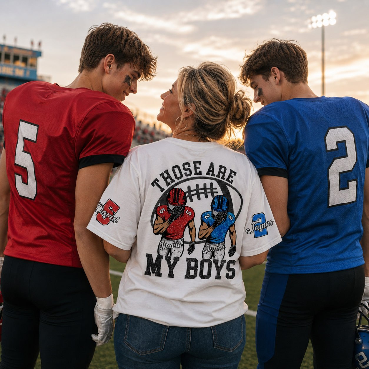I Will Always Be Your Biggest Fan, Personalized Football Shirt,  Football Kids Game Day Tee Na02
