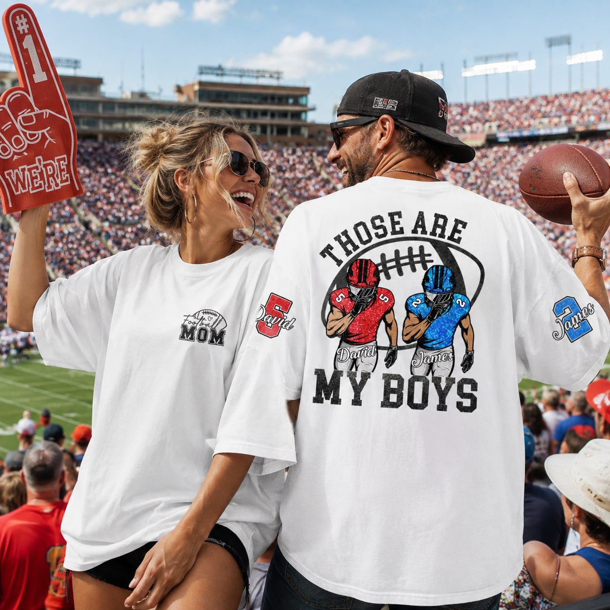 I Will Always Be Your Biggest Fan, Personalized Football Shirt,  Football Kids Game Day Tee Na02