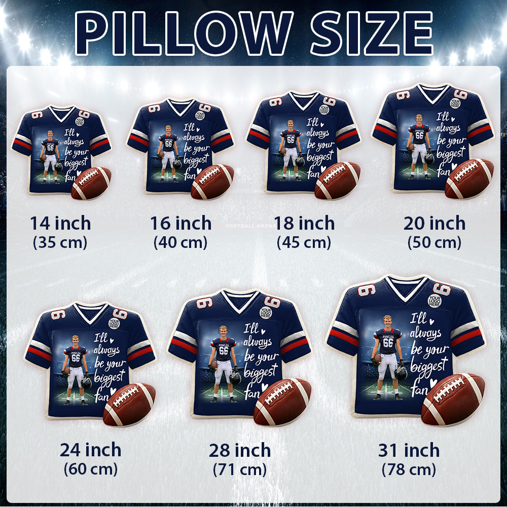 Custom Photo Football GameDay Ugly Plush Pillow Gift For Football Lovers - Personalized Gift For Football Player Hv01
