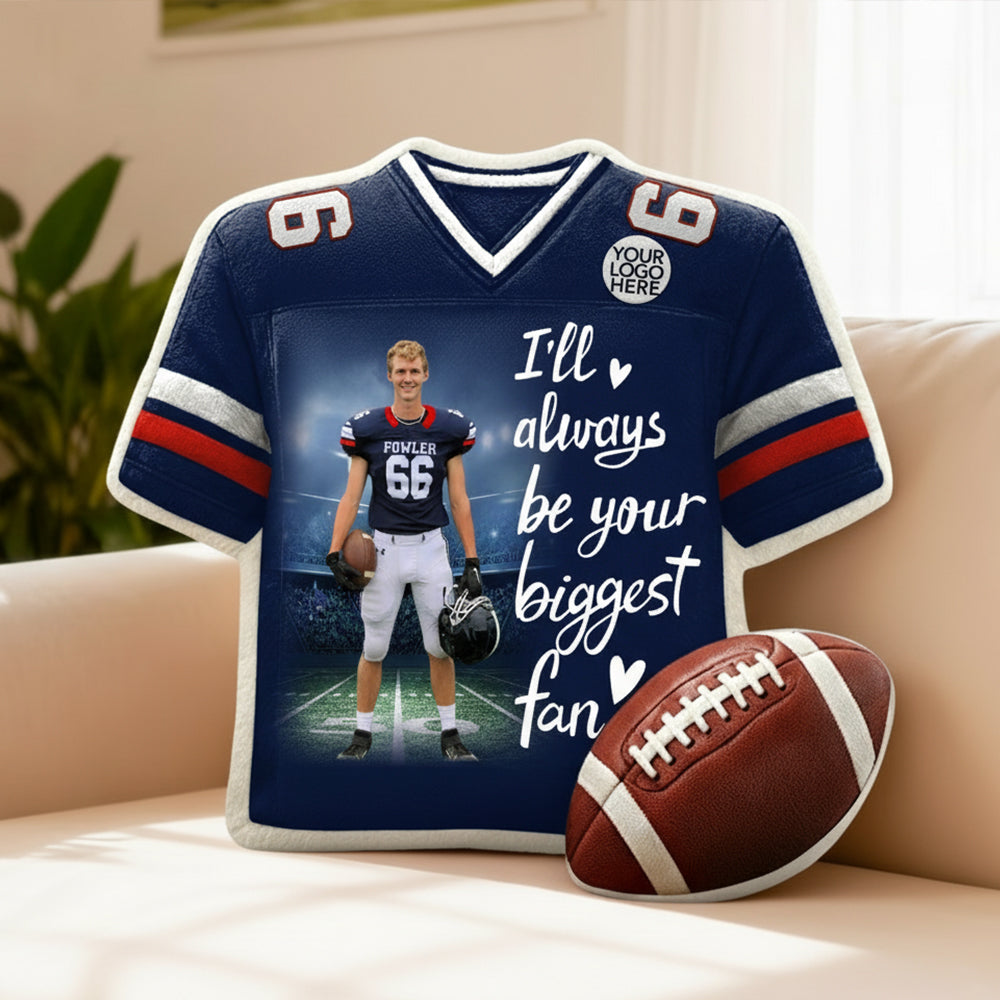 Custom Photo Football GameDay Ugly Plush Pillow Gift For Football Lovers - Personalized Gift For Football Player Hv01