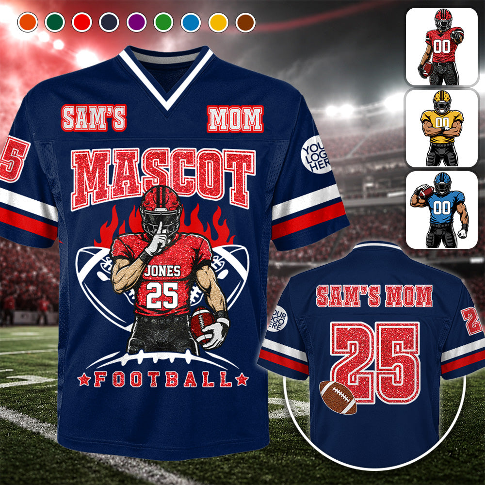 Personalized Football Mom Jersey Custom Clipart Football Player - Sport Loving Family Gifts NA04 Vr2