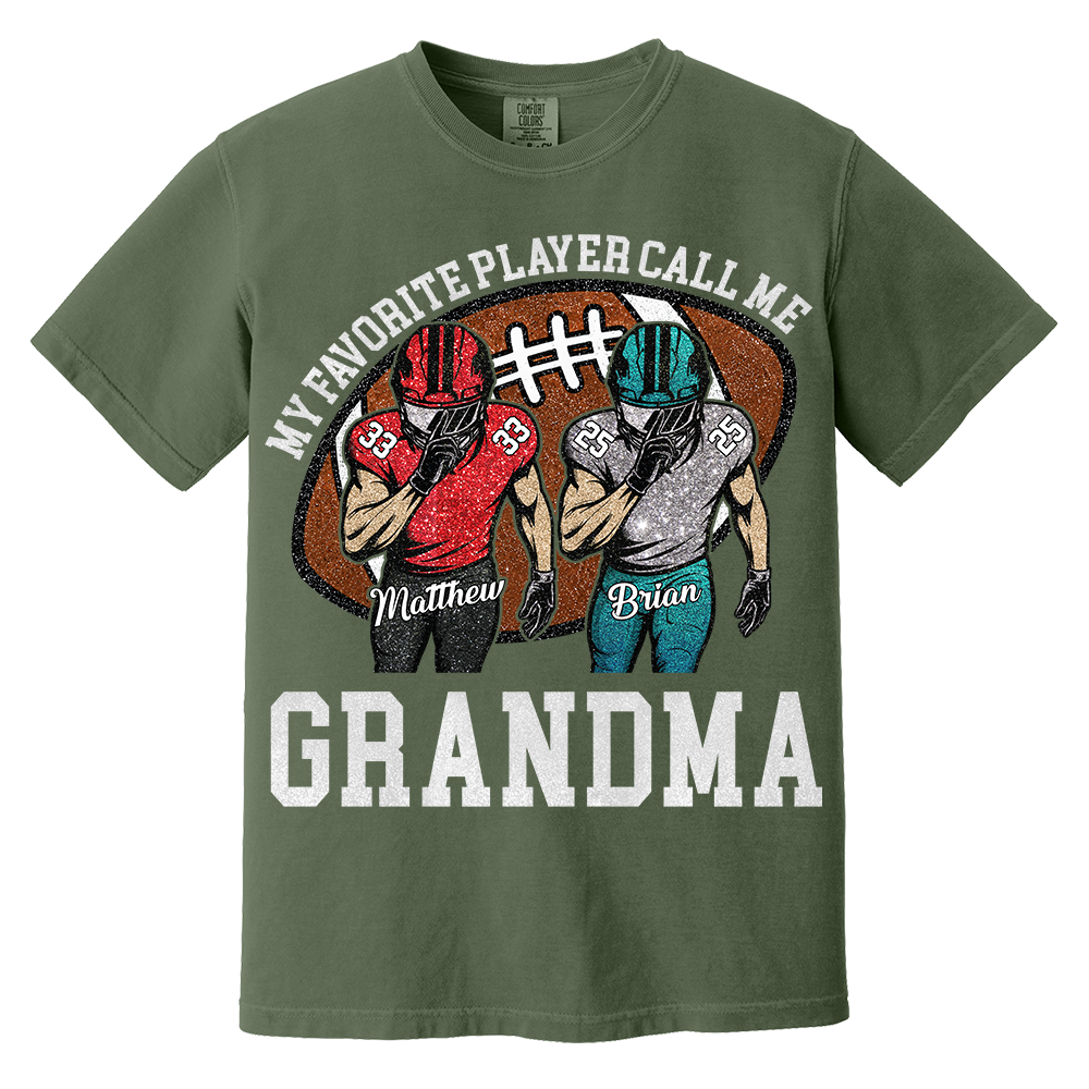 My Favorite Player Call Me Mom Grandma Personalized Football Mom Grandma Shirt Gift For Sport Family T1807 TH23