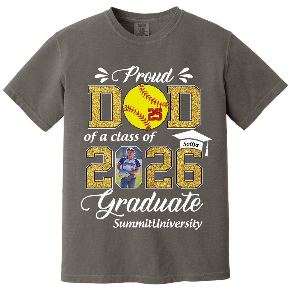Personalized Softball Graduation Shirt Class of 2026 Custom Senior Shirt Family Graduation Gift Softball Senior 2026 Shirt Na02 T24