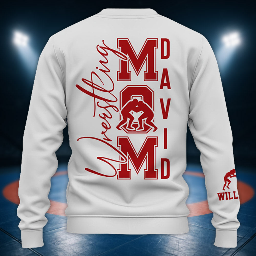 My Favorite Wrestler Calls Me Mom - Personalized All Over Print Shirt For Wrestling Mom Wrestling Family T1807