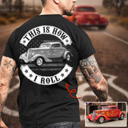 Personalized Car's Photo Shirt -  Washed Tee Retro Shirt for Car Lovers A2110 Li29