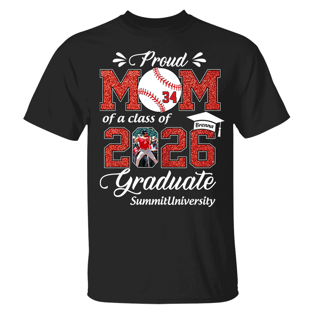 Personalized Baseball Graduation Shirt Class of 2026 Custom Senior Shirt Family Graduation Gift Baseball Senior 2026 Shirt Na02 T24