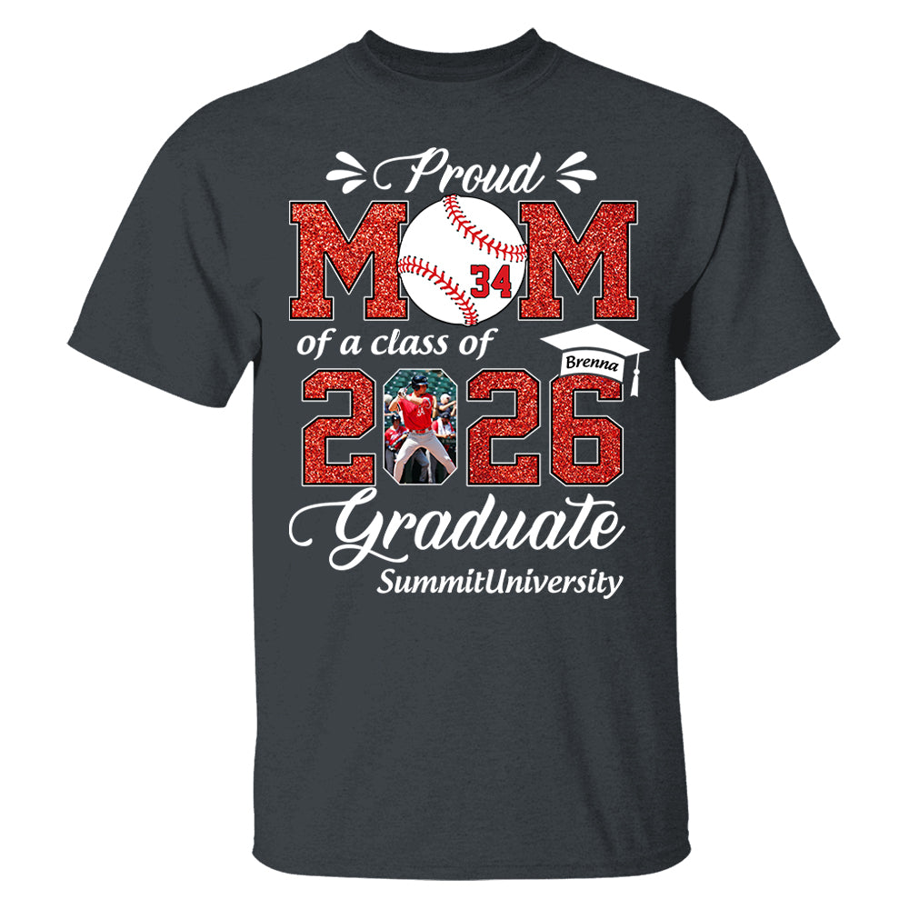 Personalized Baseball Graduation Shirt Class of 2026 Custom Senior Shirt Family Graduation Gift Baseball Senior 2026 Shirt Na02 T24
