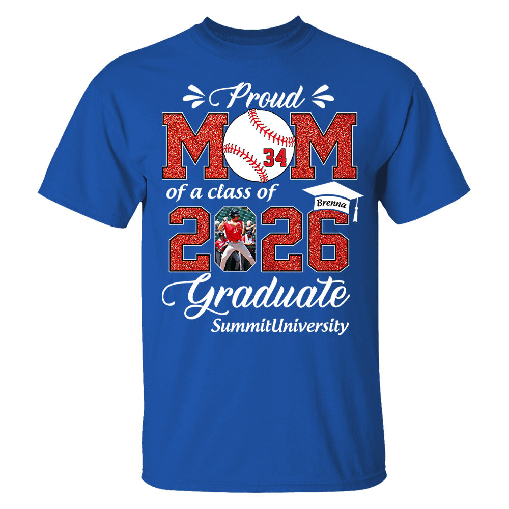 Personalized Baseball Graduation Shirt Class of 2026 Custom Senior Shirt Family Graduation Gift Baseball Senior 2026 Shirt Na02 T24