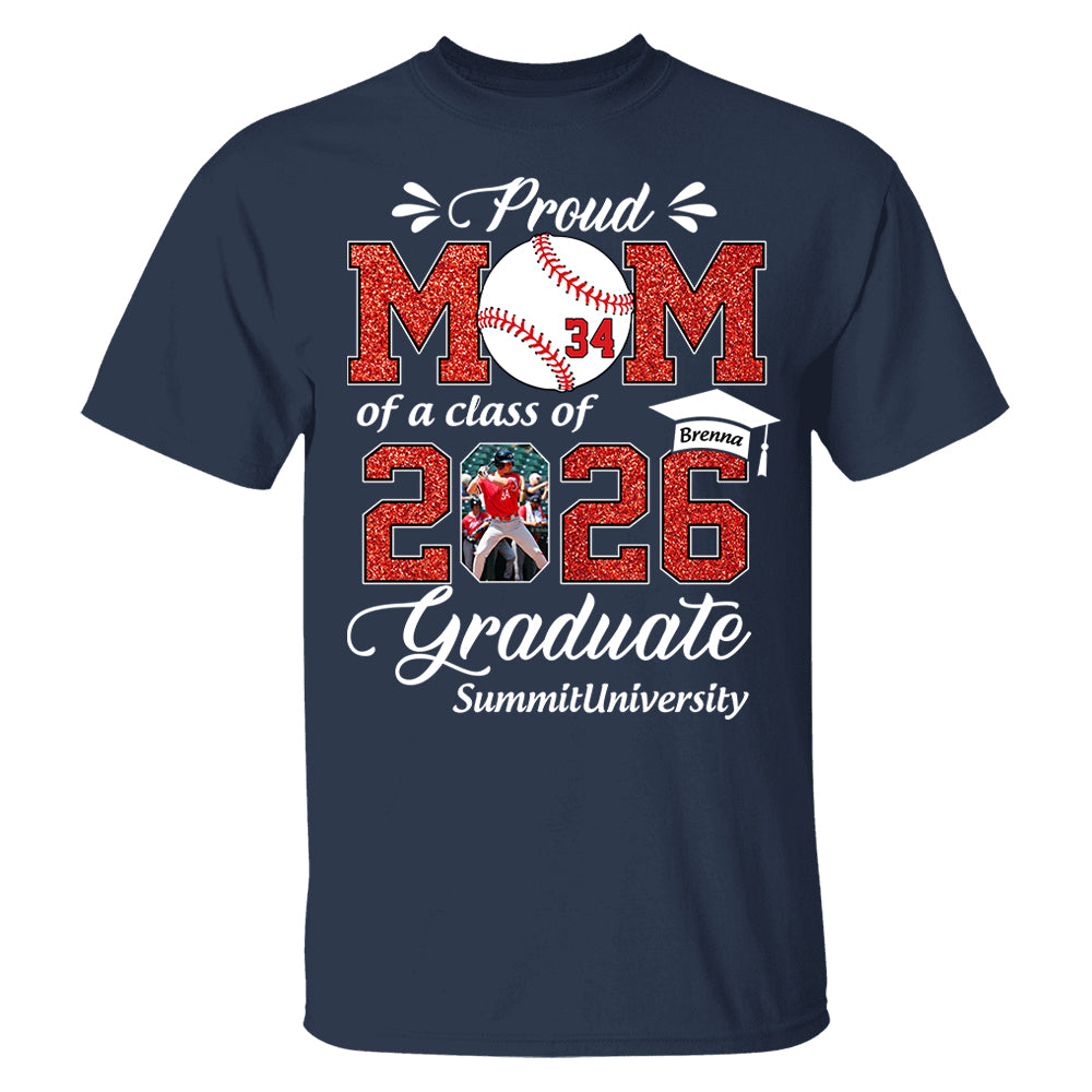 Personalized Baseball Graduation Shirt Class of 2026 Custom Senior Shirt Family Graduation Gift Baseball Senior 2026 Shirt Na02 T24