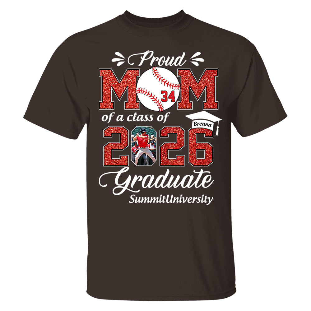 Personalized Baseball Graduation Shirt Class of 2026 Custom Senior Shirt Family Graduation Gift Baseball Senior 2026 Shirt Na02 T24
