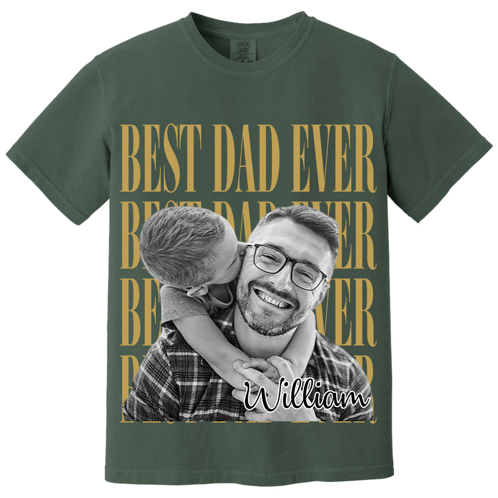 Best Dad Ever Vintage Photo Personalized Shirt For Dad, Grandpa VH01