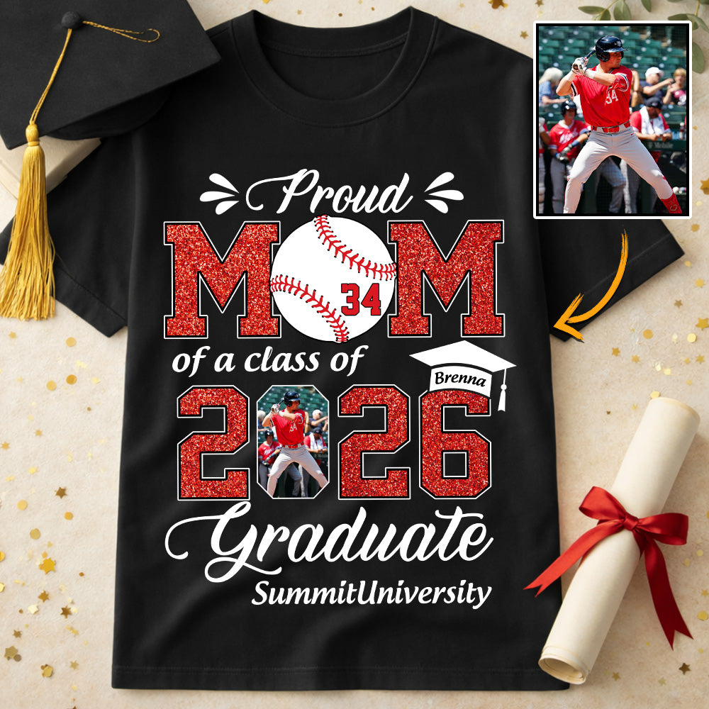 Personalized Baseball Graduation Shirt Class of 2026 Custom Senior Shirt Family Graduation Gift Baseball Senior 2026 Shirt Na02 T24