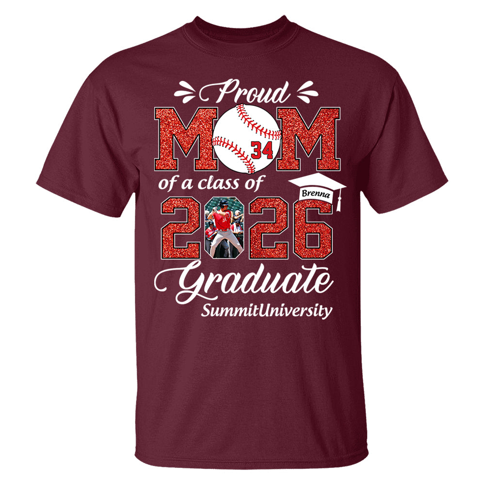 Personalized Baseball Graduation Shirt Class of 2026 Custom Senior Shirt Family Graduation Gift Baseball Senior 2026 Shirt Na02 T24
