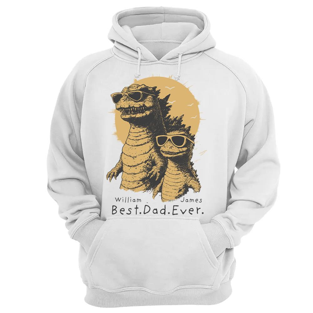 Personalized Best Dad Ever Dadzilla T-Shirt Father Day Gifts for Dad Funny Papa Tshirt Cool Daddy Dinosaur Tee Hv01