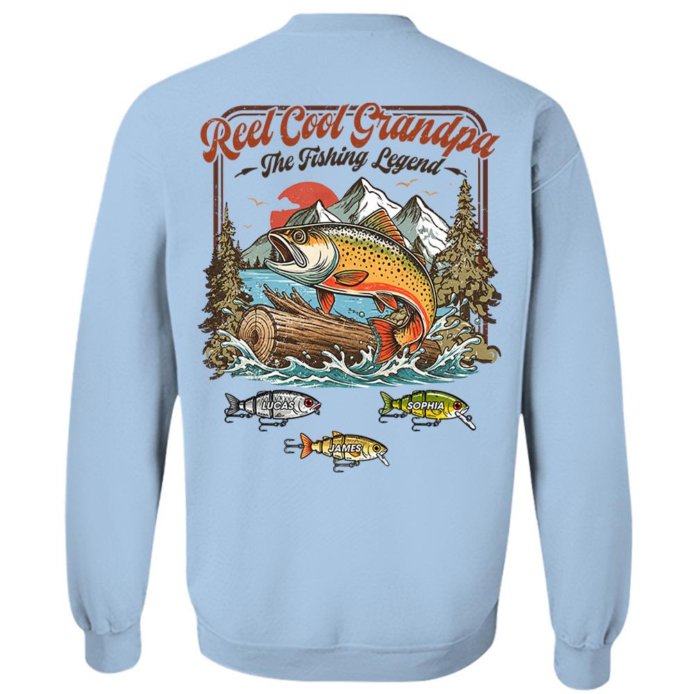 Personalized Reel Cool Grandpa T-Shirt – Funny Fishing Grandpa Shirt Hv01