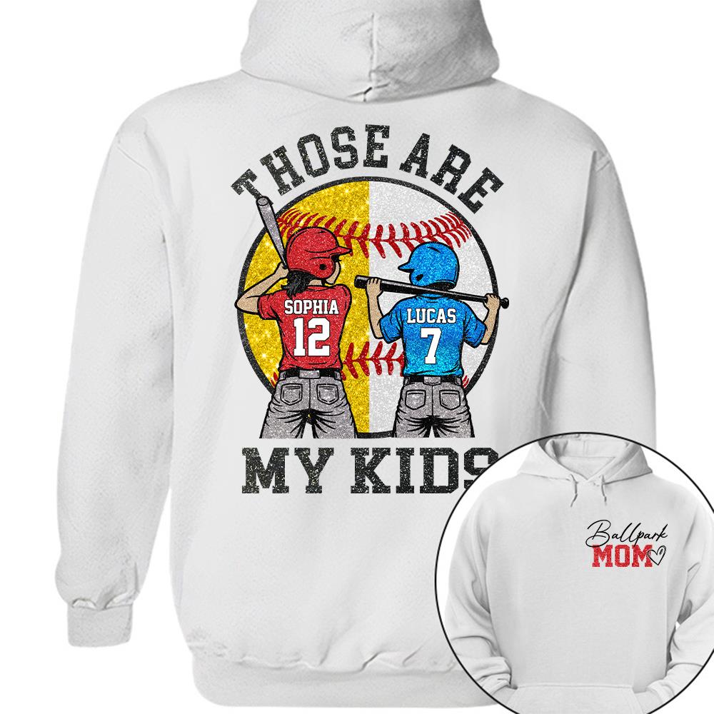 Personalized Baseball Mom Softball Ballpark Mom Shirt Those Are My Kids Shirt Gift For Sport Family T1807 Hv01