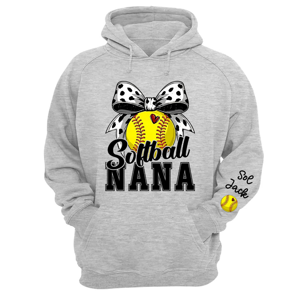 Softball Baseball Nana - Personalized Shirt For Softball Baseball Family NA04