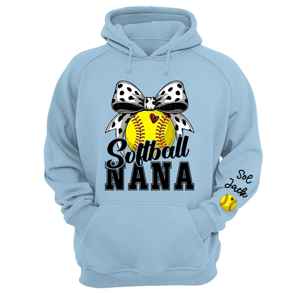 Softball Baseball Nana - Personalized Shirt For Softball Baseball Family NA04