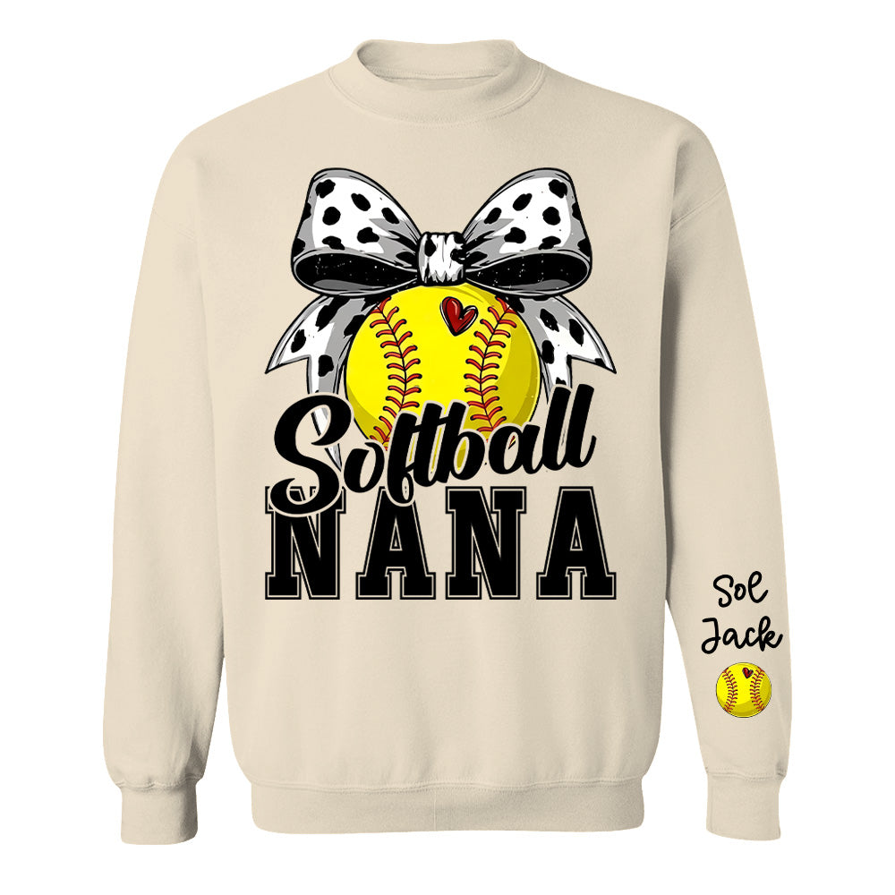 Softball Baseball Nana - Personalized Shirt For Softball Baseball Family NA04