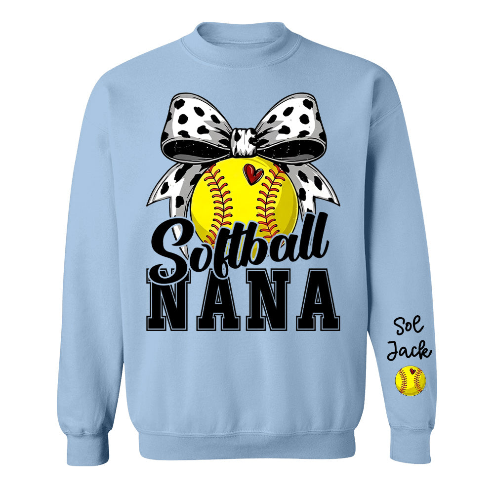 Softball Baseball Nana - Personalized Shirt For Softball Baseball Family NA04