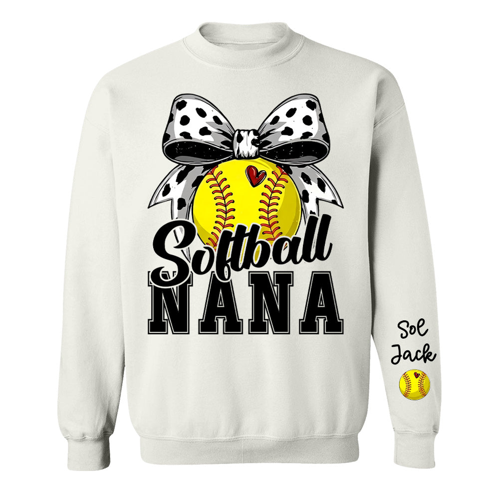 Softball Baseball Nana - Personalized Shirt For Softball Baseball Family NA04
