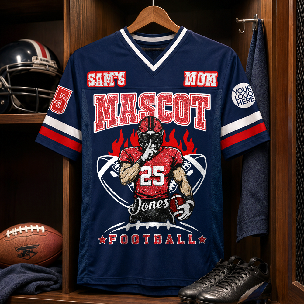 Personalized Football Mom Jersey Custom Clipart Football Player - Sport Loving Family Gifts NA04 Vr2