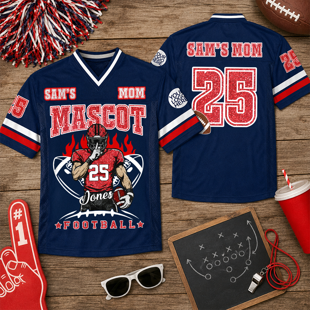 Personalized Football Mom Jersey Custom Clipart Football Player - Sport Loving Family Gifts NA04 Vr2
