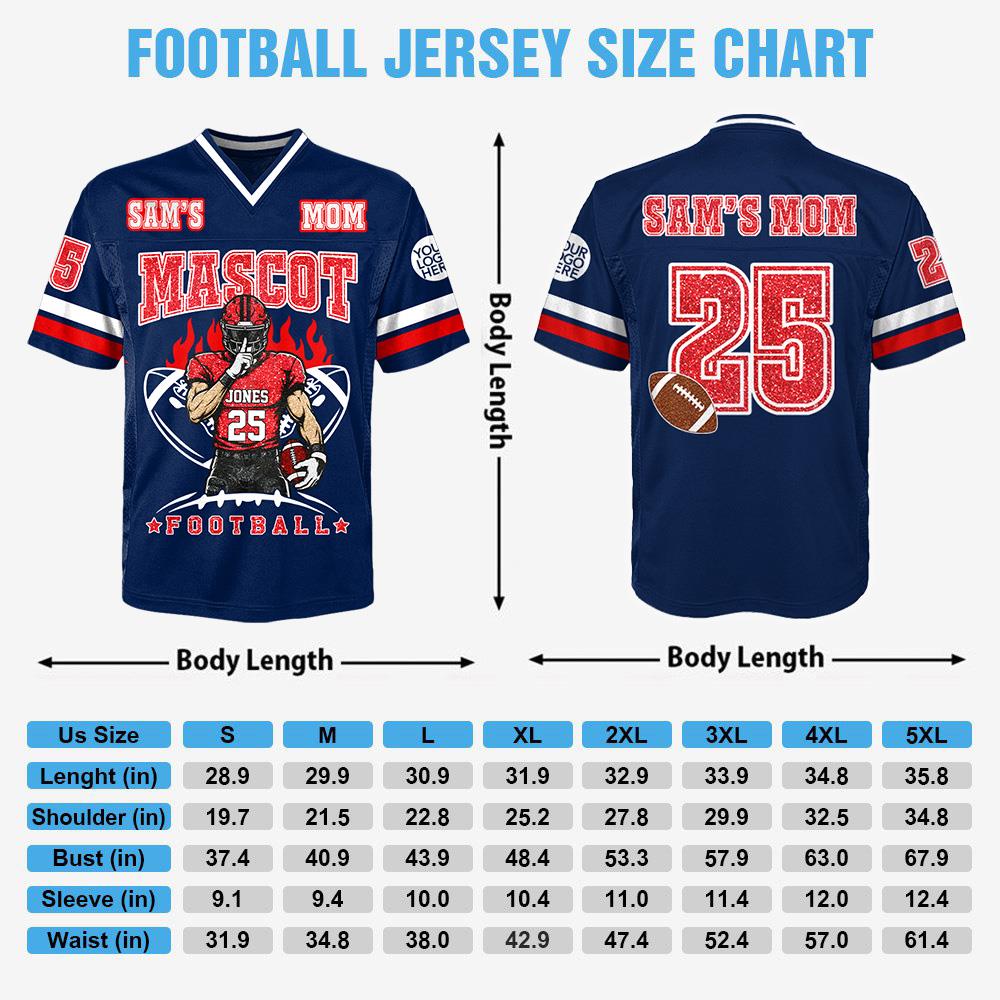 Personalized Football Mom Jersey Custom Clipart Football Player - Sport Loving Family Gifts NA04 Vr2