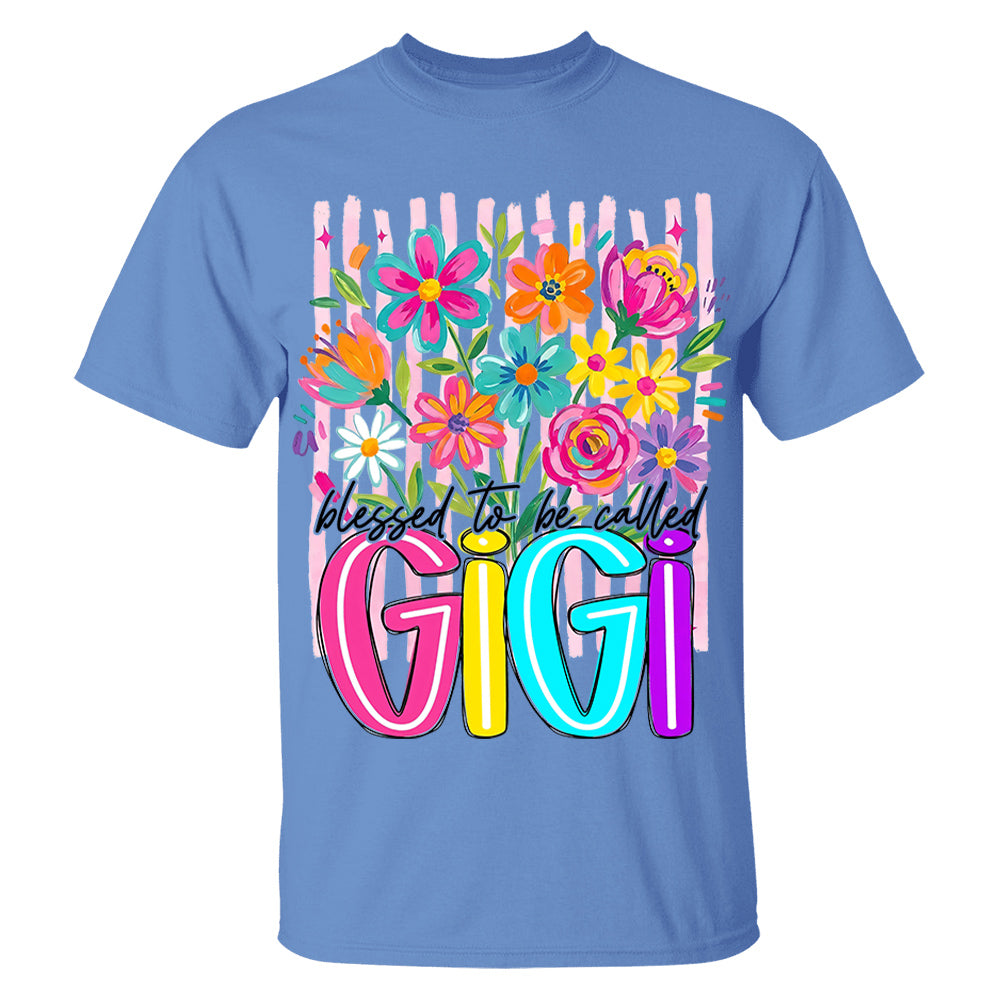 Striped Wildflowers Gigi, Personalized Trendy Ditsy Floral Gigi Shirt, Preppy Gigi Nana Mimi Motherhood, Gift For Grandma For Mom, Best Gift For Mother's Day MI209 VH01