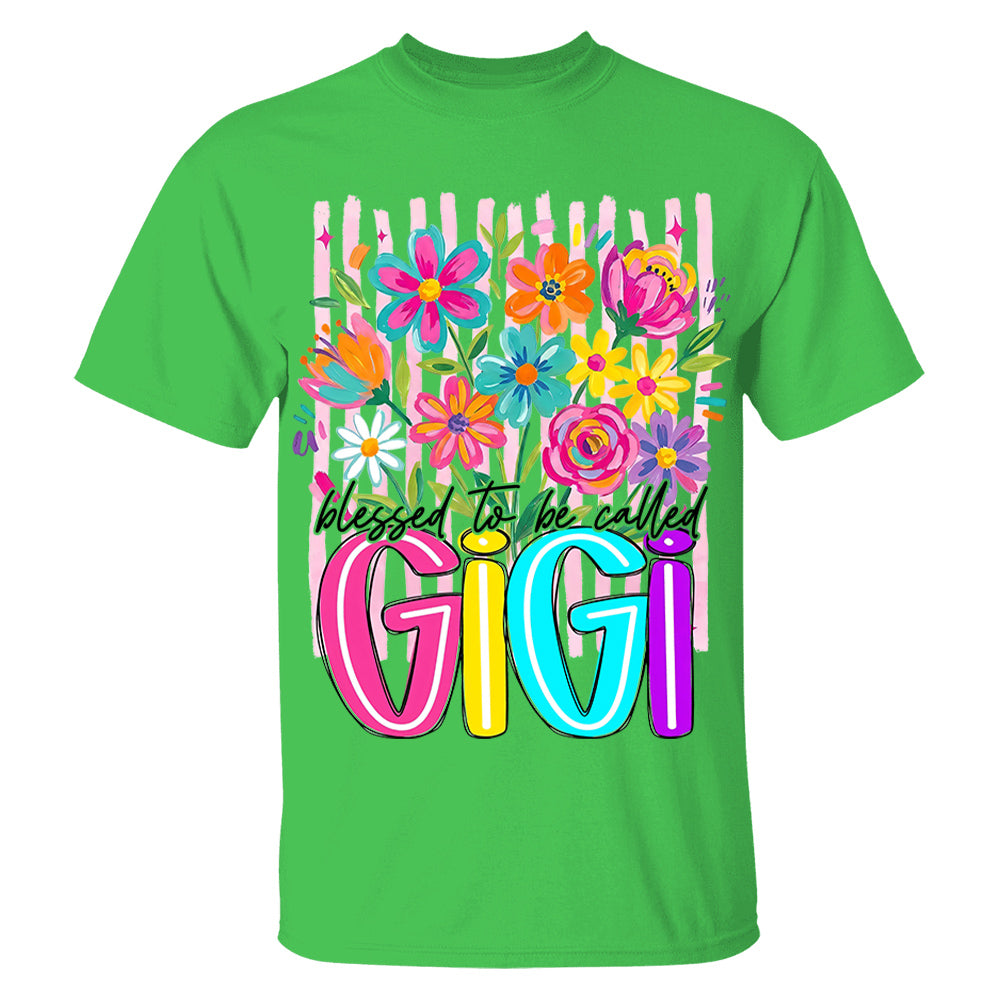 Striped Wildflowers Gigi, Personalized Trendy Ditsy Floral Gigi Shirt, Preppy Gigi Nana Mimi Motherhood, Gift For Grandma For Mom, Best Gift For Mother's Day MI209 VH01