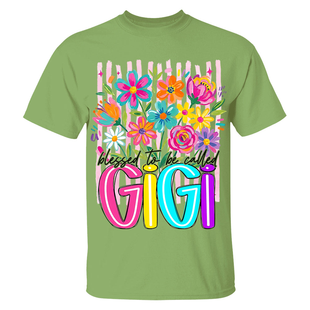 Striped Wildflowers Gigi, Personalized Trendy Ditsy Floral Gigi Shirt, Preppy Gigi Nana Mimi Motherhood, Gift For Grandma For Mom, Best Gift For Mother's Day MI209 VH01