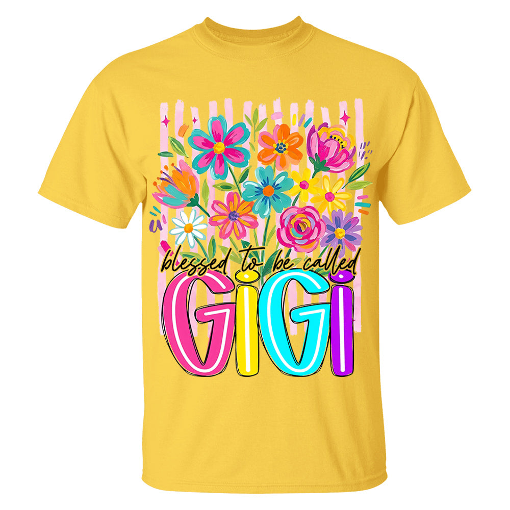 Striped Wildflowers Gigi, Personalized Trendy Ditsy Floral Gigi Shirt, Preppy Gigi Nana Mimi Motherhood, Gift For Grandma For Mom, Best Gift For Mother's Day MI209 VH01