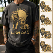 Personalized Lion Dad - Best Dad Ever Lion T-Shirt Father Day Gifts for Dad Funny Papa Tshirt Cool Daddy Lion Tee Pt99