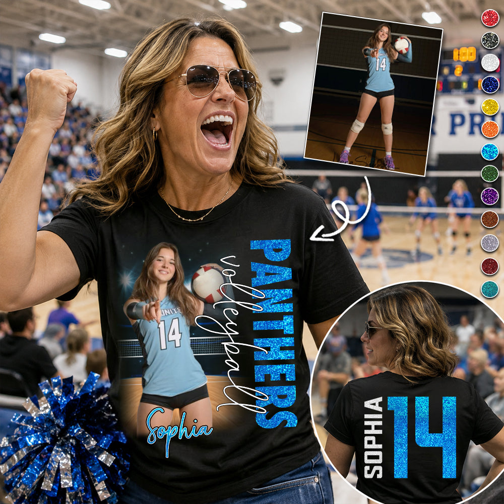 Personalized Volleyball Player Shirt, Custom Name & Number Volleyball Tee, Volleyball Mom Gift Na02 VH01