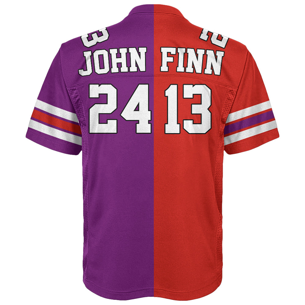 Custom Any Two Football Team, Personalized Team Name And Number Football Jersey, V-neck Short Sleeve Jersey Shirt, Football Jerseys Tu20