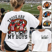 Personalized Football Mom Shirt, Those Are My Boy Sweatshirt, Football Kids Game Day Tee, Retro Cheer Mom Tee Vr2 Na02 Hv01