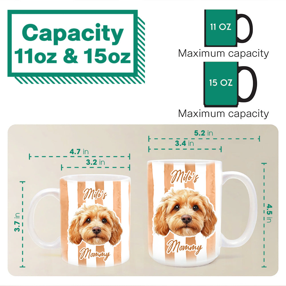 Stripe Baby Face Mug Pet Face Mug Gift For Mom, Dad, Grandma, Grandpa - Personalized Photo Mug Li29