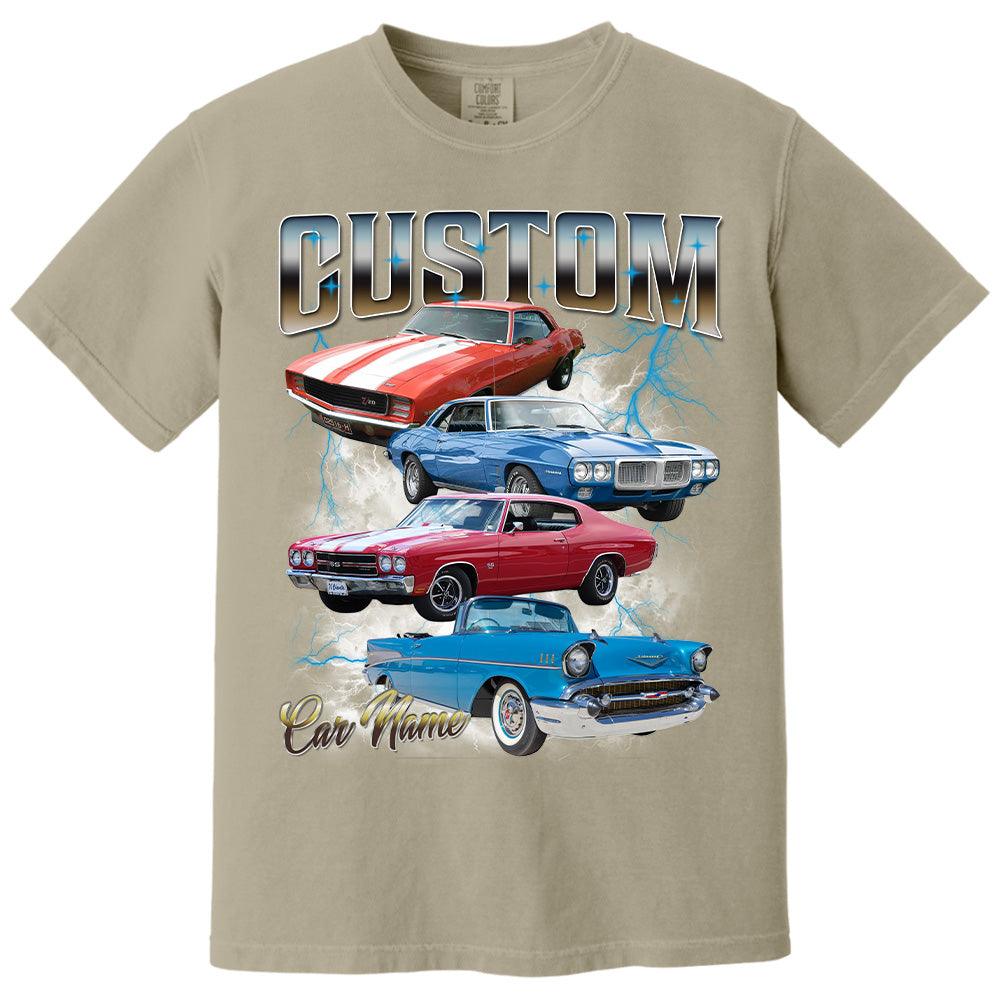 Your Car On Shirt, Highly Customizable Car Shirt, Custom Classic Car Tee, Custom Car Photo Vintage T-Shirts, Insert Your Photo Pt99