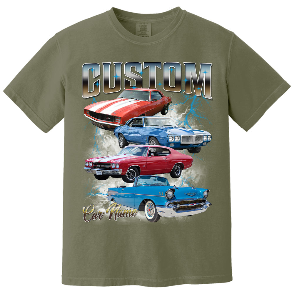 Your Car On Shirt, Highly Customizable Car Shirt, Custom Classic Car Tee, Custom Car Photo Vintage T-Shirts, Insert Your Photo Pt99
