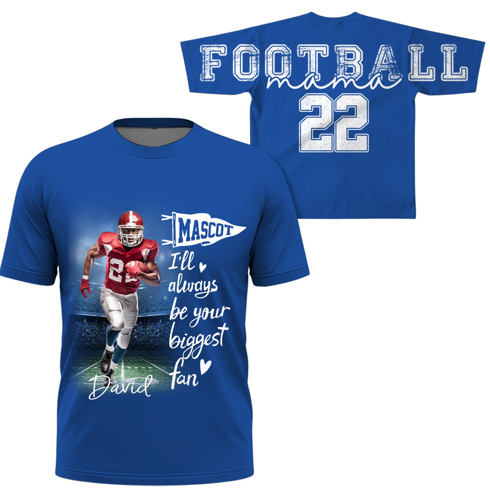 Football Mama - Personalized Shirt For Football Lover - Custom Photo Football Player NA04 VH01