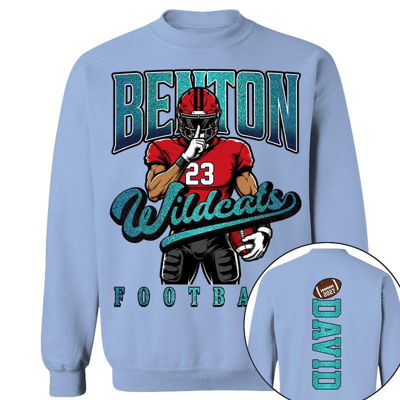 Custom Football Mom Shirt Glitter Mascot Shirt Game Day L0411 Nh00