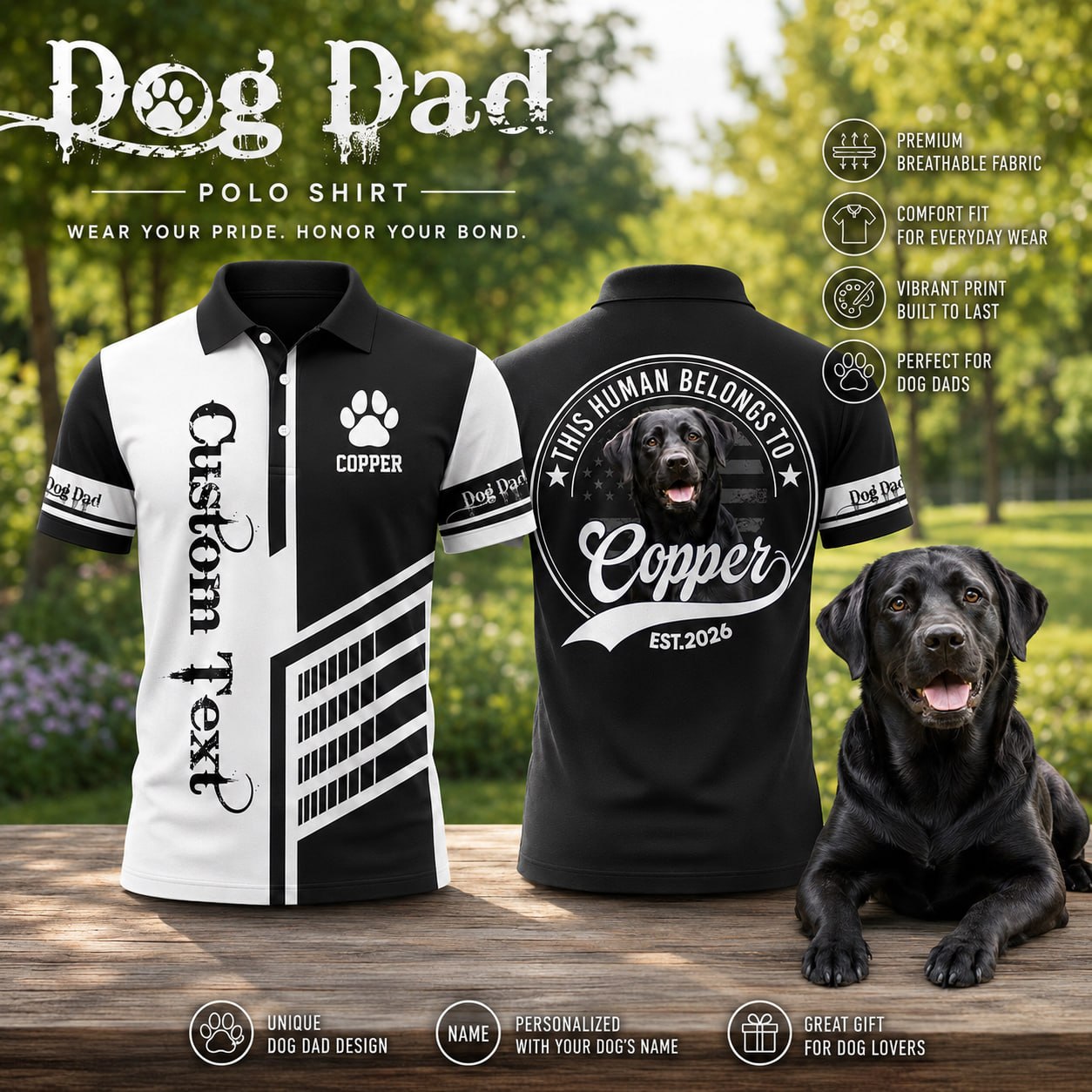 This Human Belongs To, Personalized Shirt, Custom Photo Dog Gift For Dog Lover T1807 Pt99